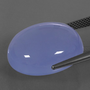 Calcedonia azul lavanda natural de 31,42 ct, transparente, transparente / translúcido