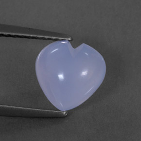 Calcedonia azul natural de 1,66 ct, transparente, transparente / translúcido