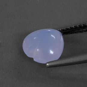 Calcedonia azul natural de 1,66 ct, transparente, transparente / translúcido