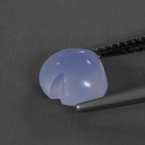 Calcedonia azul natural de 1,83 ct, transparente, transparente / translúcido