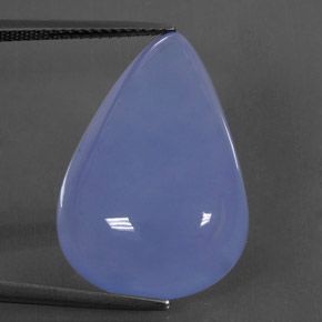 Calcedonia Azul lavanda natural de 24.88 ct, Transparente, Transparente / Translúcido