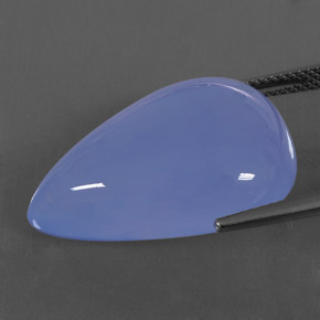 Calcedonia Azul lavanda natural de 24.88 ct, Transparente, Transparente / Translúcido