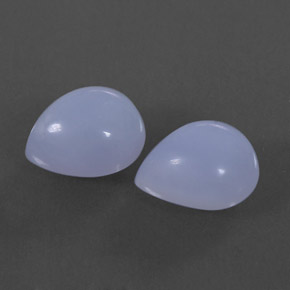 Gemas de calcedonia azul natural de  ct, en forma de pera, translúcido