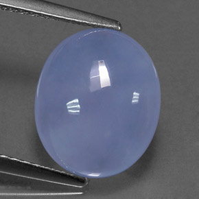 Calcedonia azul natural de 4,79 ct, transparente, transparente / translúcido