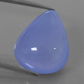 Calcedonia azul natural de 18,59 ct, transparente, transparente / translúcido