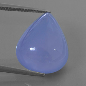 Calcedonia azul natural de 16,70 ct, transparente, transparente / translúcido