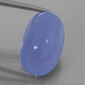 Calcedonia azul natural de 20,44 ct, transparente, transparente / translúcido