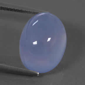 Calcedonia azul natural de 9,52 ct, transparente, transparente / translúcido