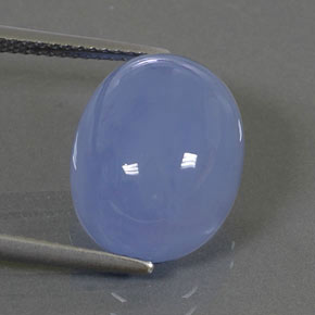 Calcedonia azul natural de 10,84 ct, transparente, transparente / translúcido