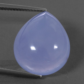 Calcedonia azul natural de 15,15 ct, transparente, transparente / translúcido