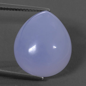 Calcedonia azul natural de 16,25 ct, transparente, transparente / translúcido