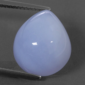 Calcedonia azul natural de 10,25 ct, transparente, transparente / translúcido