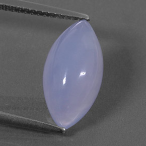 Calcedonia azul natural de 3,55 ct, transparente, transparente / translúcido