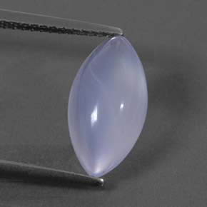 Calcedonia azul natural de 2,88 ct, transparente, transparente / translúcido