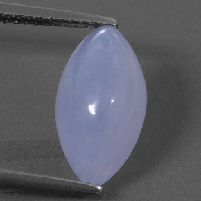 Calcedonia azul natural de 3,51 ct, transparente, transparente / translúcido