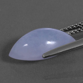 Calcedonia azul natural de 3,51 ct, transparente, transparente / translúcido