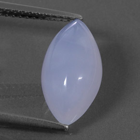 Calcedonia azul natural de 2,97 ct, transparente, transparente / translúcido
