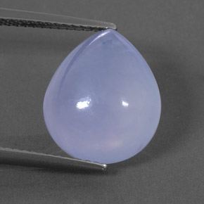 Calcedonia azul natural de 7,31 ct, transparente, transparente / translúcido