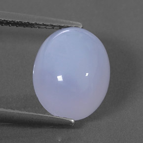 Calcedonia azul natural de 3,63 ct, transparente, transparente / translúcido