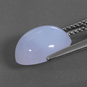 Calcedonia azul natural de 3,63 ct, transparente, transparente / translúcido