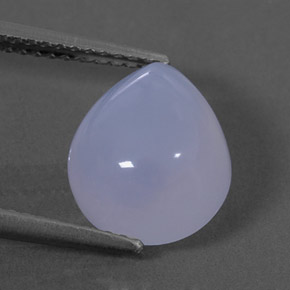 Calcedonia azul natural de 4,31 ct, transparente, transparente / translúcido