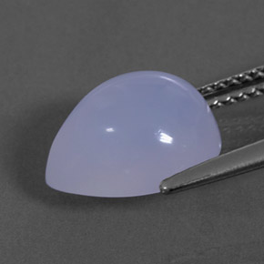Calcedonia azul natural de 4,31 ct, transparente, transparente / translúcido