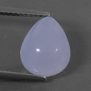 Calcedonia azul natural de 3,19 ct, transparente, transparente / translúcido