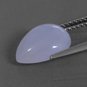 Calcedonia azul natural de 3,19 ct, transparente, transparente / translúcido