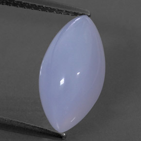 Calcedonia azul natural de 3,15 ct, transparente, transparente / translúcido