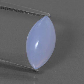 Calcedonia azul natural de 2,04 ct, transparente, transparente / translúcido