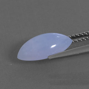 Calcedonia azul natural de 2,04 ct, transparente, transparente / translúcido
