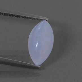 Calcedonia azul natural de 1,90 ct, transparente, transparente / translúcido