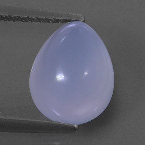 Calcedonia azul natural de 2,75 ct, transparente, transparente / translúcido