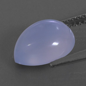Calcedonia azul natural de 2,75 ct, transparente, transparente / translúcido