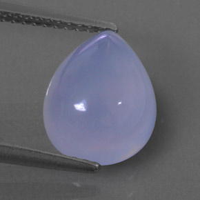 Calcedonia azul natural de 3,53 ct, transparente, transparente / translúcido