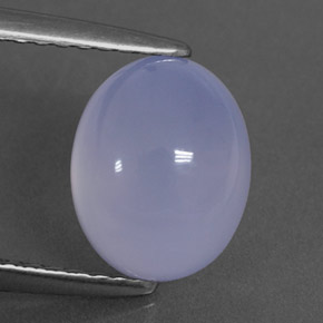 Calcedonia azul natural de 2,27 ct, transparente, transparente / translúcido