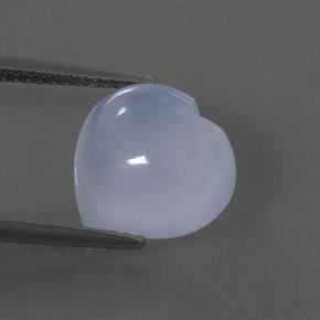 Calcedonia azul natural de 4,95 ct, transparente, transparente / translúcido