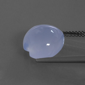 Calcedonia azul natural de 4,98 ct, transparente, transparente / translúcido