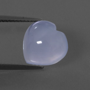 Calcedonia azul natural de 4,16 ct, transparente, transparente / translúcido