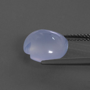 Calcedonia azul natural de 4,16 ct, transparente, transparente / translúcido