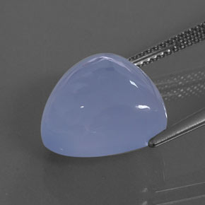 Calcedonia azul natural de 9,54 ct, transparente, transparente / translúcido