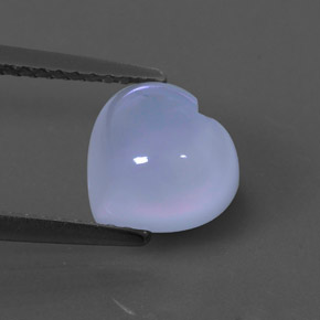 Calcedonia azul natural de 2,25 ct, transparente, transparente / translúcido