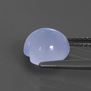 Calcedonia azul natural de 2,25 ct, transparente, transparente / translúcido