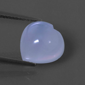 Calcedonia azul natural de 4,77 ct, transparente, transparente / translúcido