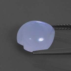 Calcedonia azul natural de 4,77 ct, transparente, transparente / translúcido