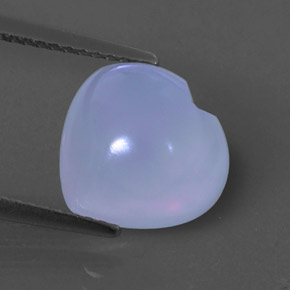 Calcedonia violeta natural de 4,12 ct, transparente, transparente / translúcido