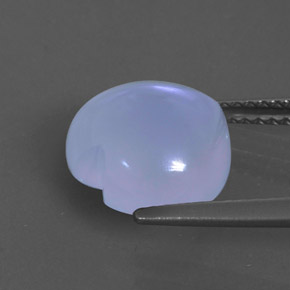 Calcedonia violeta natural de 4,12 ct, transparente, transparente / translúcido