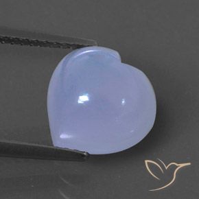 Calcedonia violeta natural de 3,79 ct, transparente, transparente / translúcido
