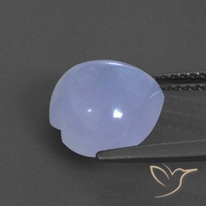 Calcedonia violeta natural de 3,79 ct, transparente, transparente / translúcido