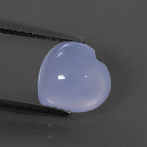 Calcedonia azul natural de 2,03 ct, transparente, transparente / translúcido